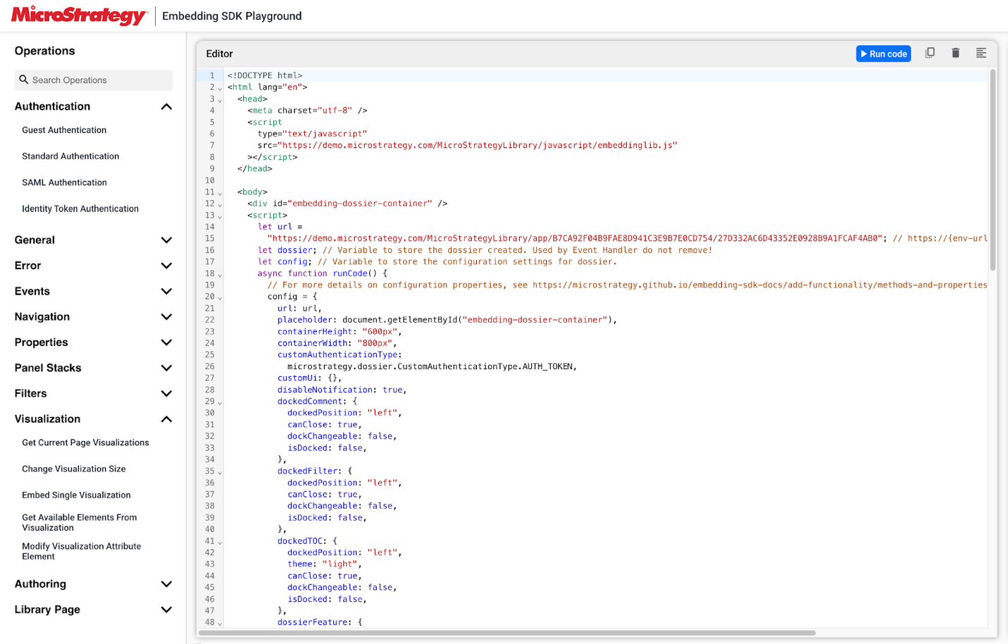 Blog image: Microstrategy embedding playground