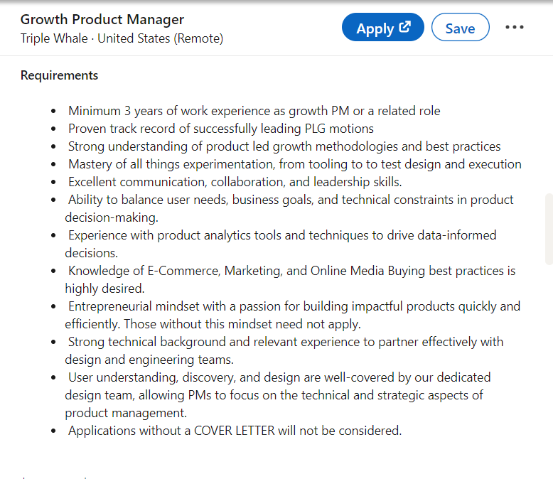 Blog image: Triple Whale Growth Product Manager Job Description