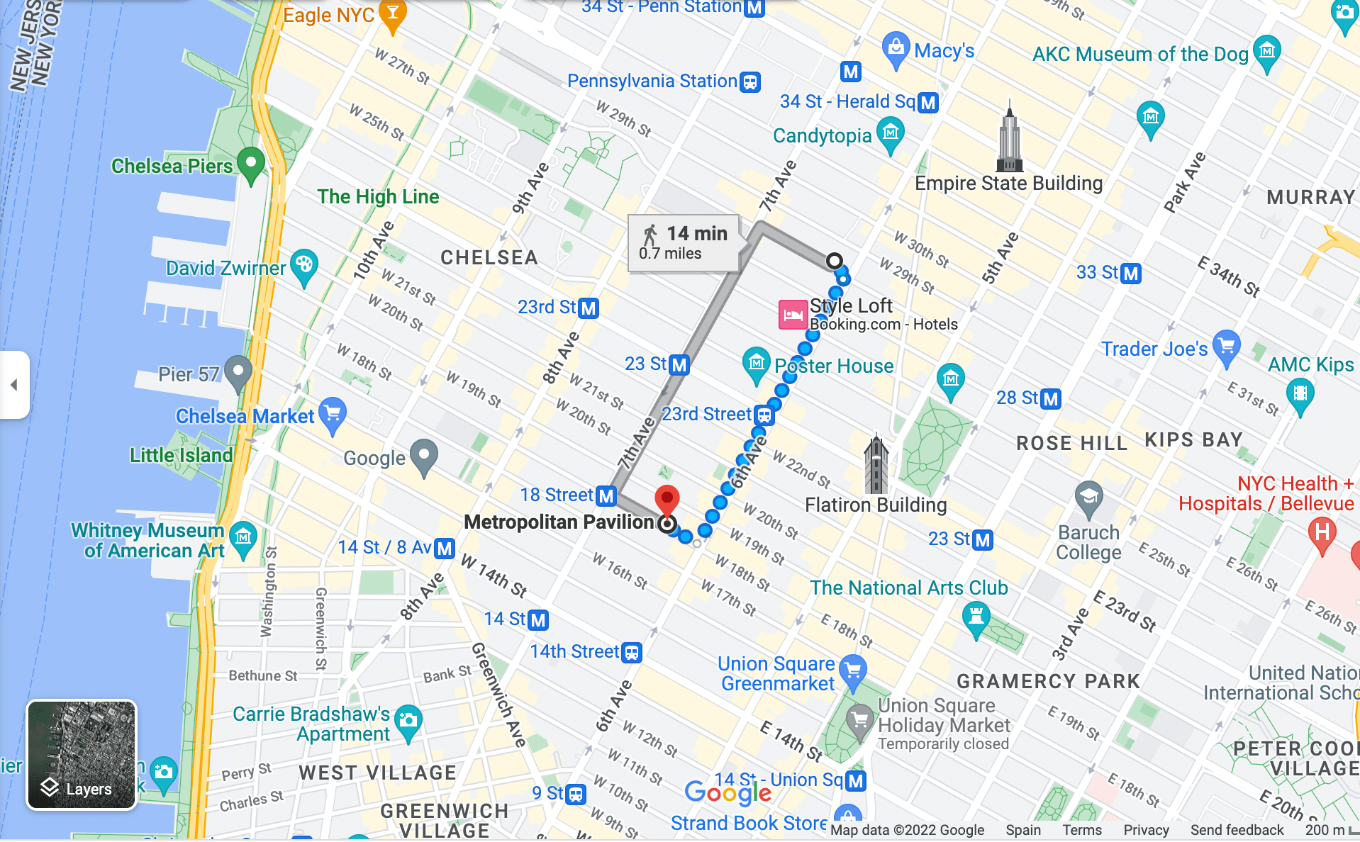 Moxy Chelsea - directions