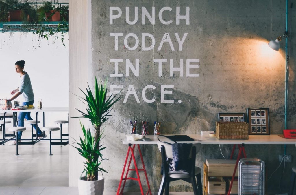 Inspiring quote punch today in the face