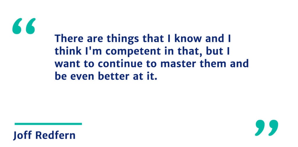 Joff quote about key learning