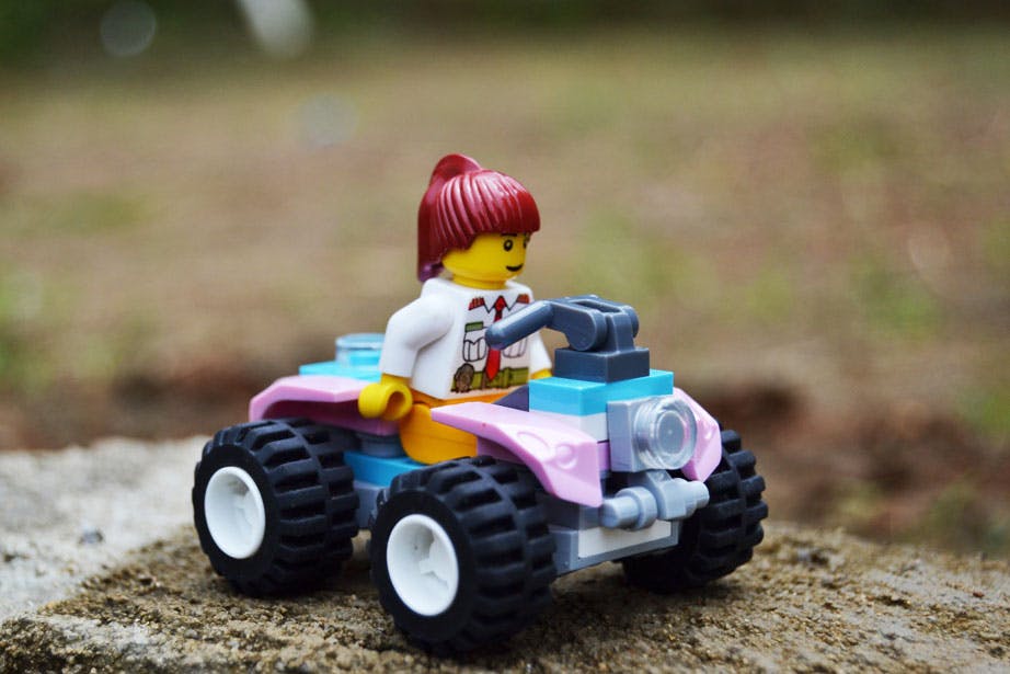 LEGO ATV driver