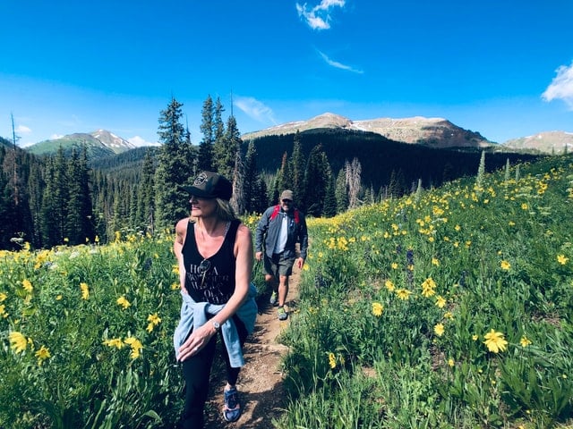 hiking with family