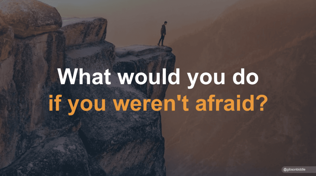 what would you do if you weren't afraid?