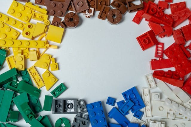 multicolored lego building blocks