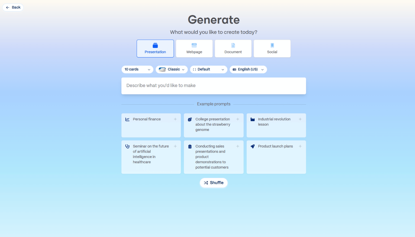 gamma AI tool for PMs