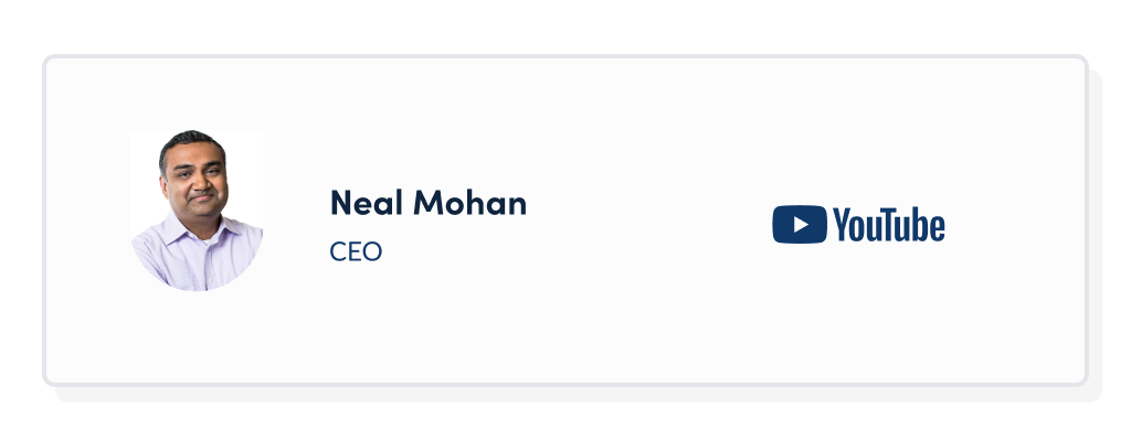 Neal Mohan YouTube CEO