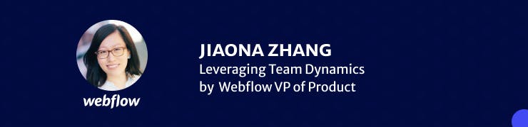 Jiona Zhang, Webflow VP of Product