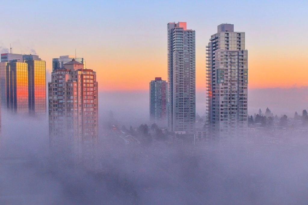 Skyline in the clouds