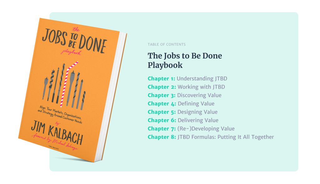 Jobs to be done playbook table of contents 