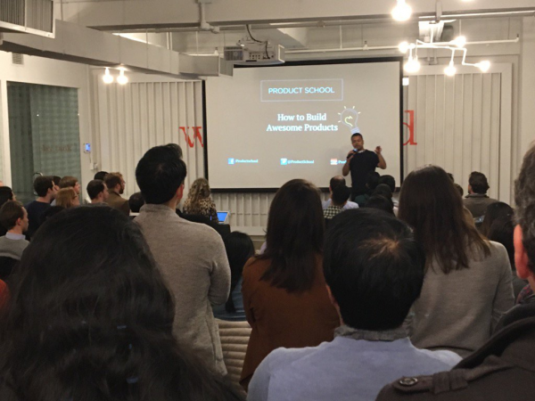 Shiva Rajaraman during his talk at Product School New York.