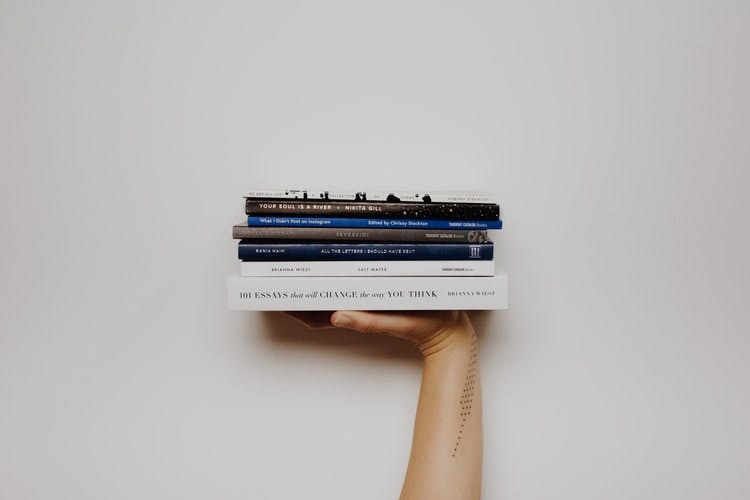 hand-full of books, product