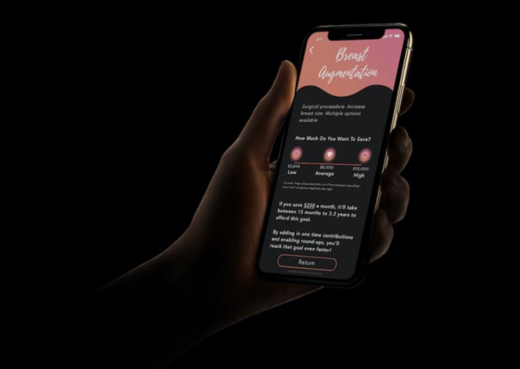 Image of hand holding phone with Euphoria app open